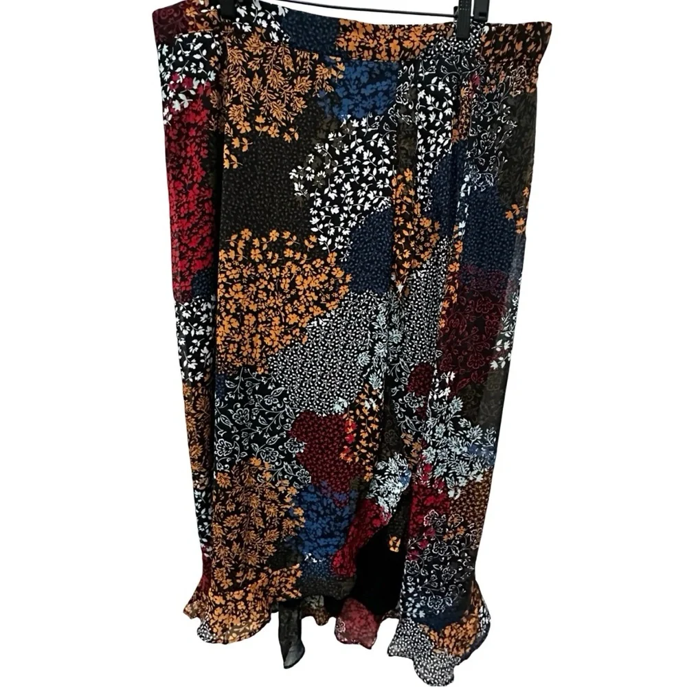 Maurices Patchwork Maxi Skirt - Boho Floral Multicolour XXL - Picture 7 of 16